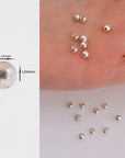 925 Sterling Silver 2 to 9mm Smooth Seamless Round Beads, Solid Ag 925 Round Separator Beads, Jewelry Supplies, M3A-M3J