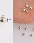 925 Sterling Silver 2 to 9mm Smooth Seamless Round Beads, Solid Ag 925 Round Separator Beads, Jewelry Supplies, M3A-M3J