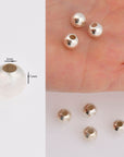 925 Sterling Silver 2 to 9mm Smooth Seamless Round Beads, Solid Ag 925 Round Separator Beads, Jewelry Supplies, M3A-M3J