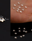 925 Sterling Silver & 24K Gold Vermeil Plain Bead Caps,Shiny Plain Bead Caps, Smooth Bead Caps, Jewelry Spacer Bead Caps, V/M14A-B-C