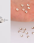 925 Sterling Silver & 24K Gold Vermeil Plain Round Bead Caps, Shiny Round Bead Caps, Round Spacer Bead Caps, Jewelry Making, V/M15A-B-C