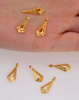 925 Sterling Silver & 24K Gold Vermeil Filigree Dangle Charm, Rhombus Dangle Charm, Necklace Dangle Charm, Earrings Dangle Charm, S13V\S13