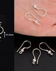 925 Sterling Silver Ear Wires, Solid Silver Earring Hooks, Silver Ball Ear Wires, Earrings Making Supply, Jewelry Making Findings, S21