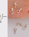 925 Sterling Silver Bails with Open Loop, Solid Silver Bails, Smooth Silver Connector Bails, Bail Charms, Jewelry Findings, M30A-B-C