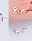 925 Sterling Silver Lobster Clasp, Solid Silver Trigger Clasp, Silver Spring Clasp, Jewelry Crafting Supplies, Jewelry Making Findings, M54C