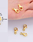 24K Gold Vermeil and 925 Sterling Silver Clasp, Lobster Clasp, Trigger Clasp, Jewelry Crafting Supplies, Jewelry Making Findings, M/VM54A-D