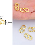 24K Gold Vermeil S Clasps, 925 Sterling Silver Hook Clasps, 24K Gold Plated Connectors, Jewelry Making Supplies, Jewelry Findings, VM63B