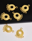 24K Gold Vermeil Chandelier Earring Component, Pendants, Gold Plated 925 Sterling Silver Chandelier Connectors, Jewelry Findings, S44V