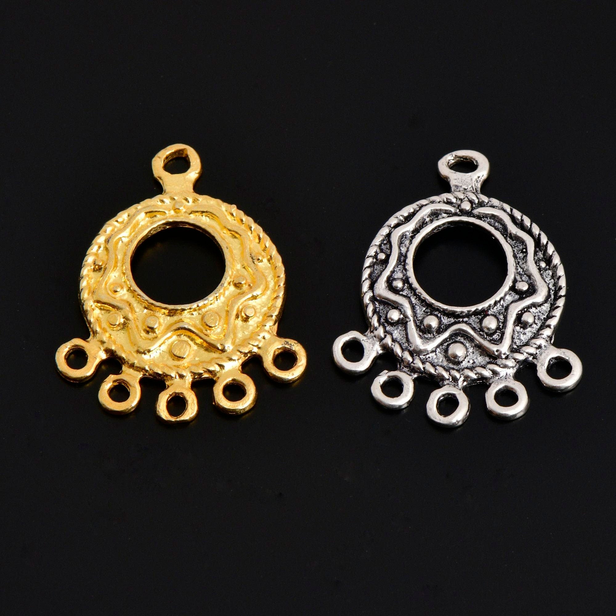 925 Sterling Silver & 24K Gold Vermeil Chandelier Component for Earring, Pendant, Chandelier Connector, Jewelry Finding, SV45/S45