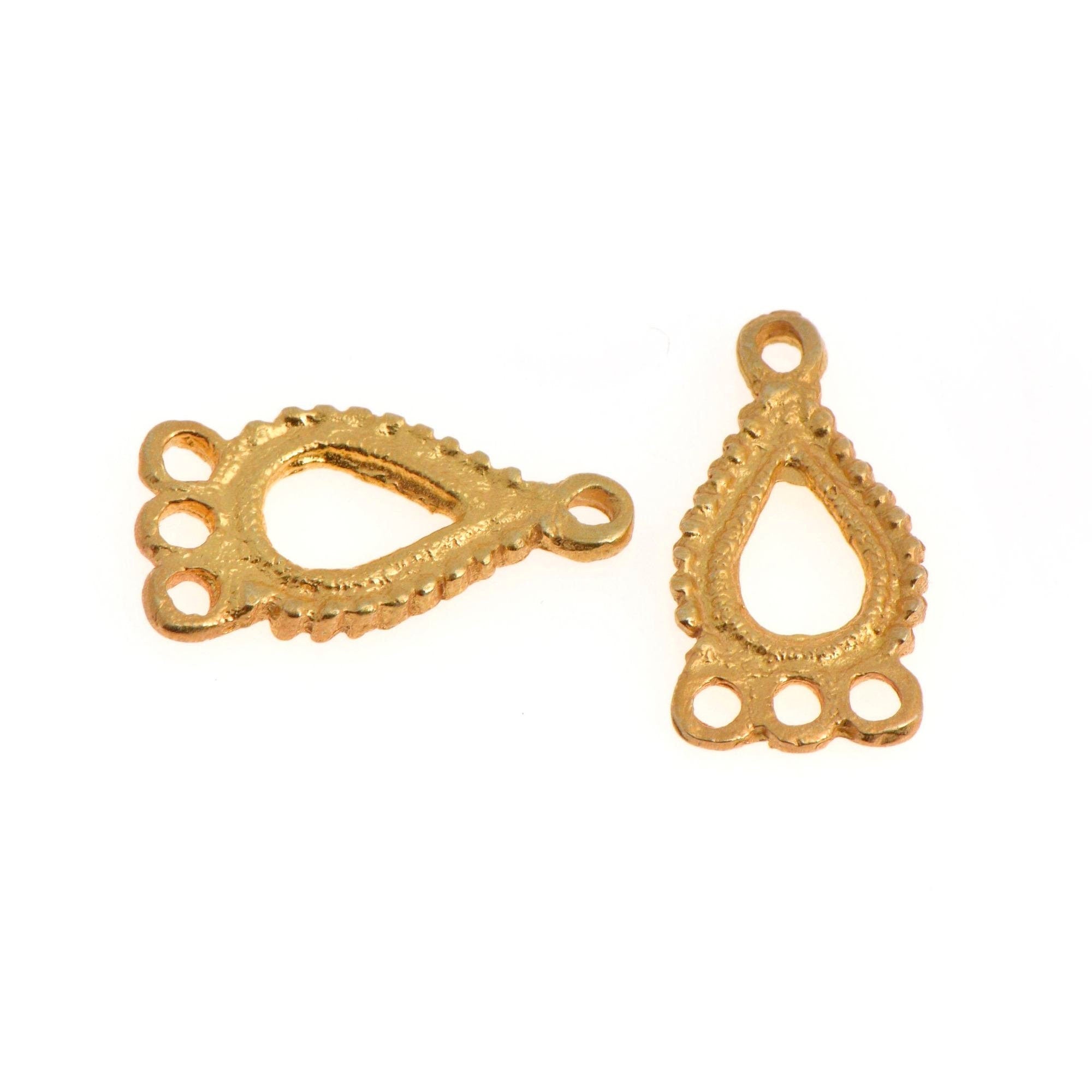 24K Gold Vermeil Chandelier Earring Component, Pendants, Gold Plated 925 Sterling Silver Chandelier Connectors, Jewelry Findings, S47V