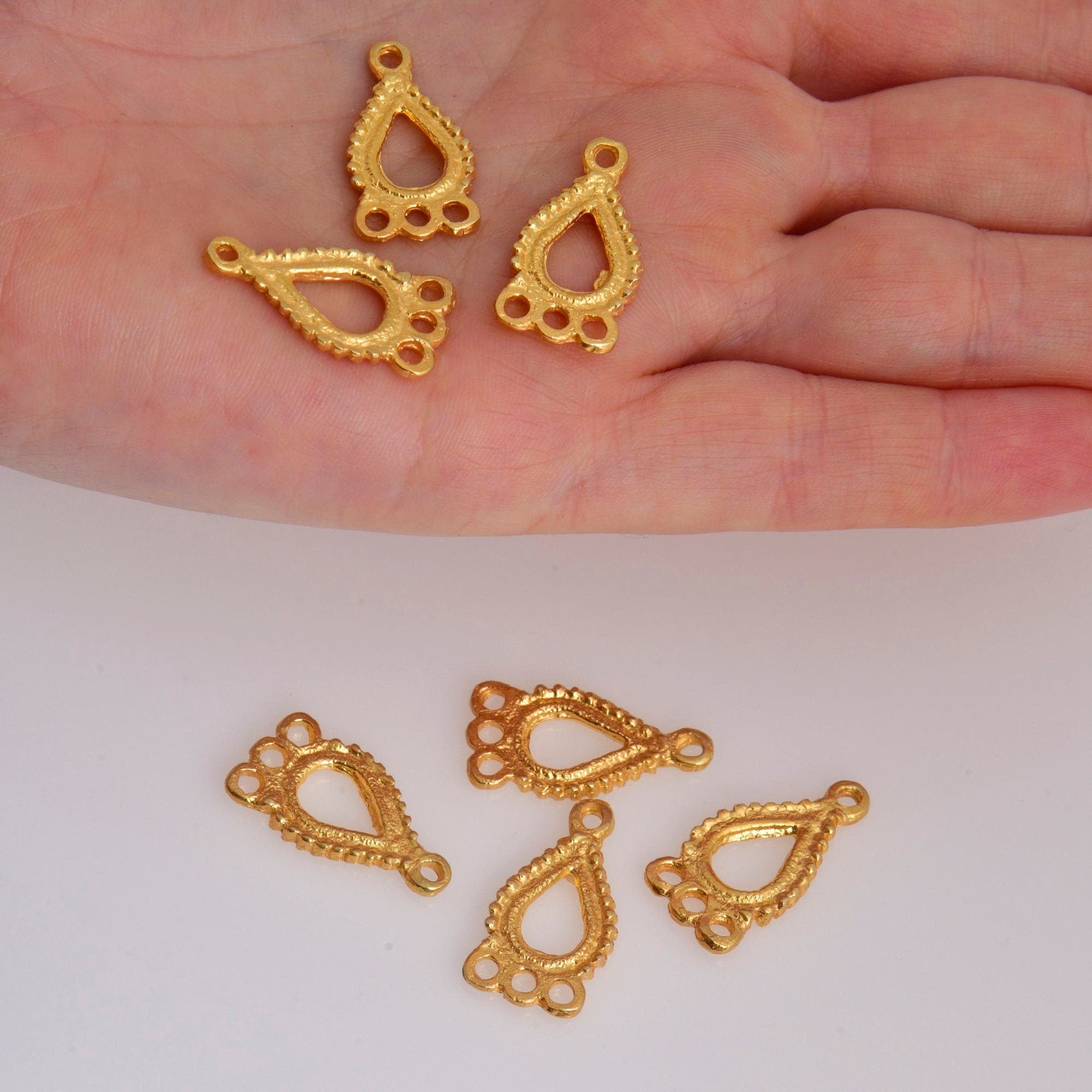 925 Sterling Silver & 24K Gold Vermeil Chandelier Component for Earring, Pendant, Chandelier Connector, Jewelry Finding, SV47/S47