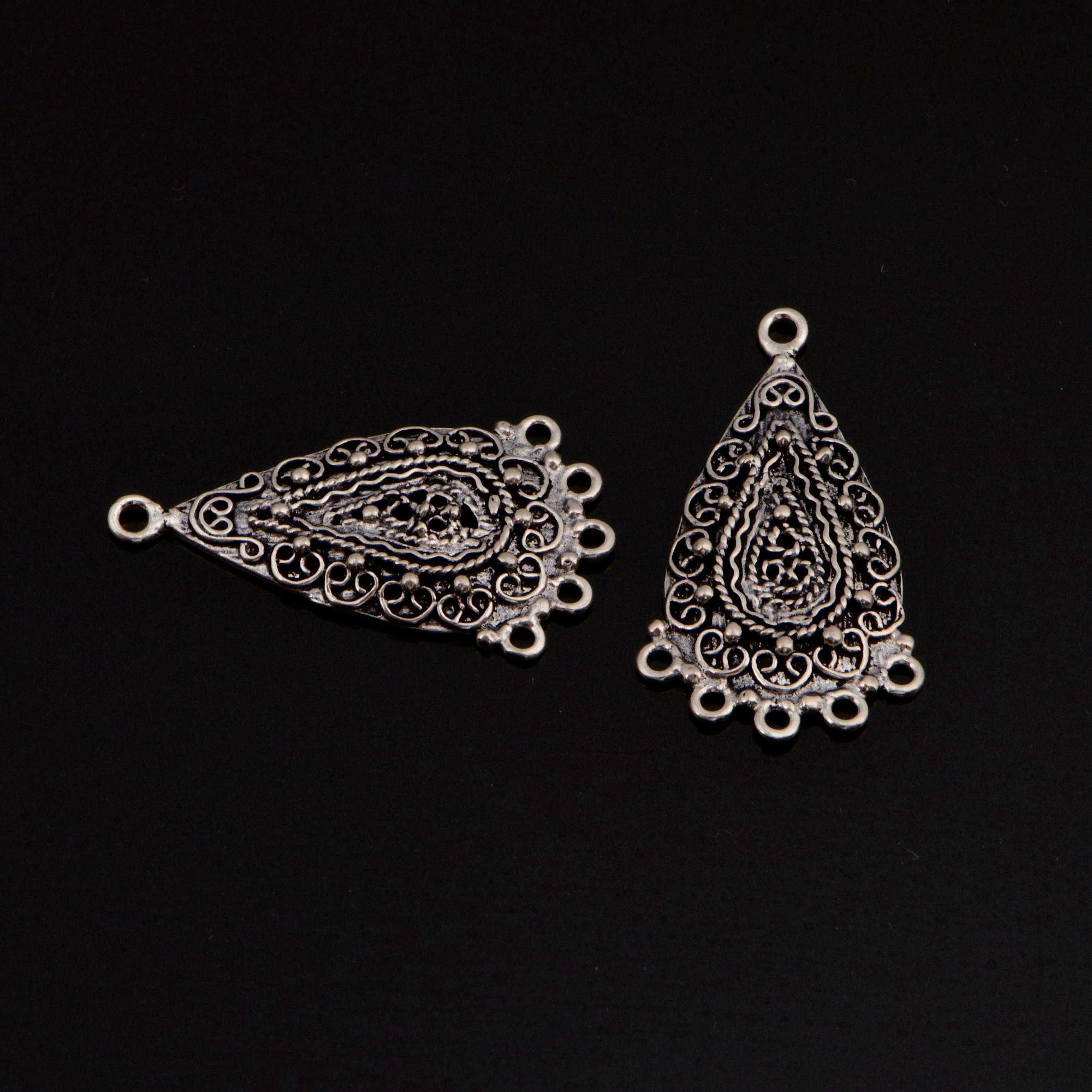 925 Sterling Silver Chandelier Component for Earring, Pendants, Solid Silver Chandelier Connectors, Chandelier Shape Jewelry Findings, S48