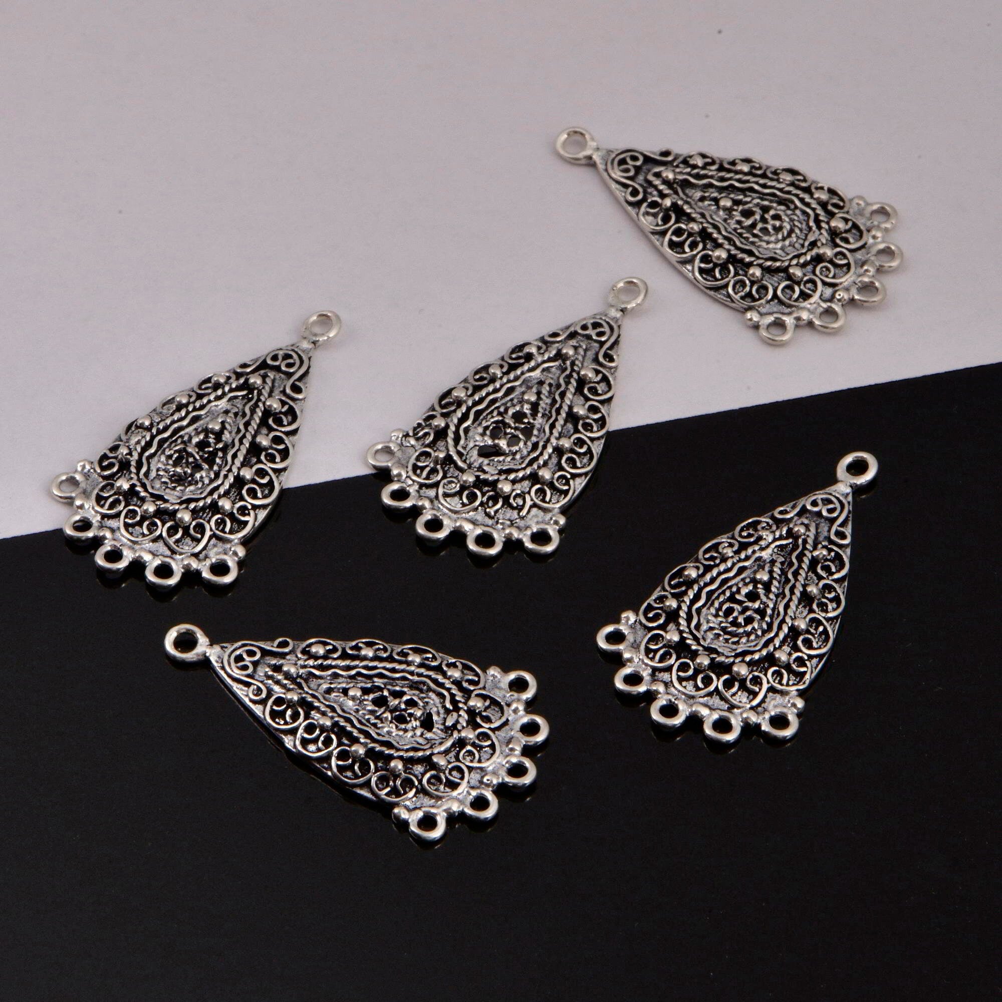 925 Sterling Silver Chandelier Component for Earring, Pendants, Solid Silver Chandelier Connectors, Chandelier Shape Jewelry Findings, S48