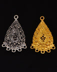 925 Sterling Silver & 24K Gold Vermeil Chandelier Component for Earring, Pendant, Chandelier Connector, Jewelry Finding, SV48/S48