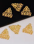 24K Gold Vermeil Chandelier Earring Component, Pendants, Gold Plated 925 Sterling Silver Chandelier Connectors, Jewelry Findings, S49V