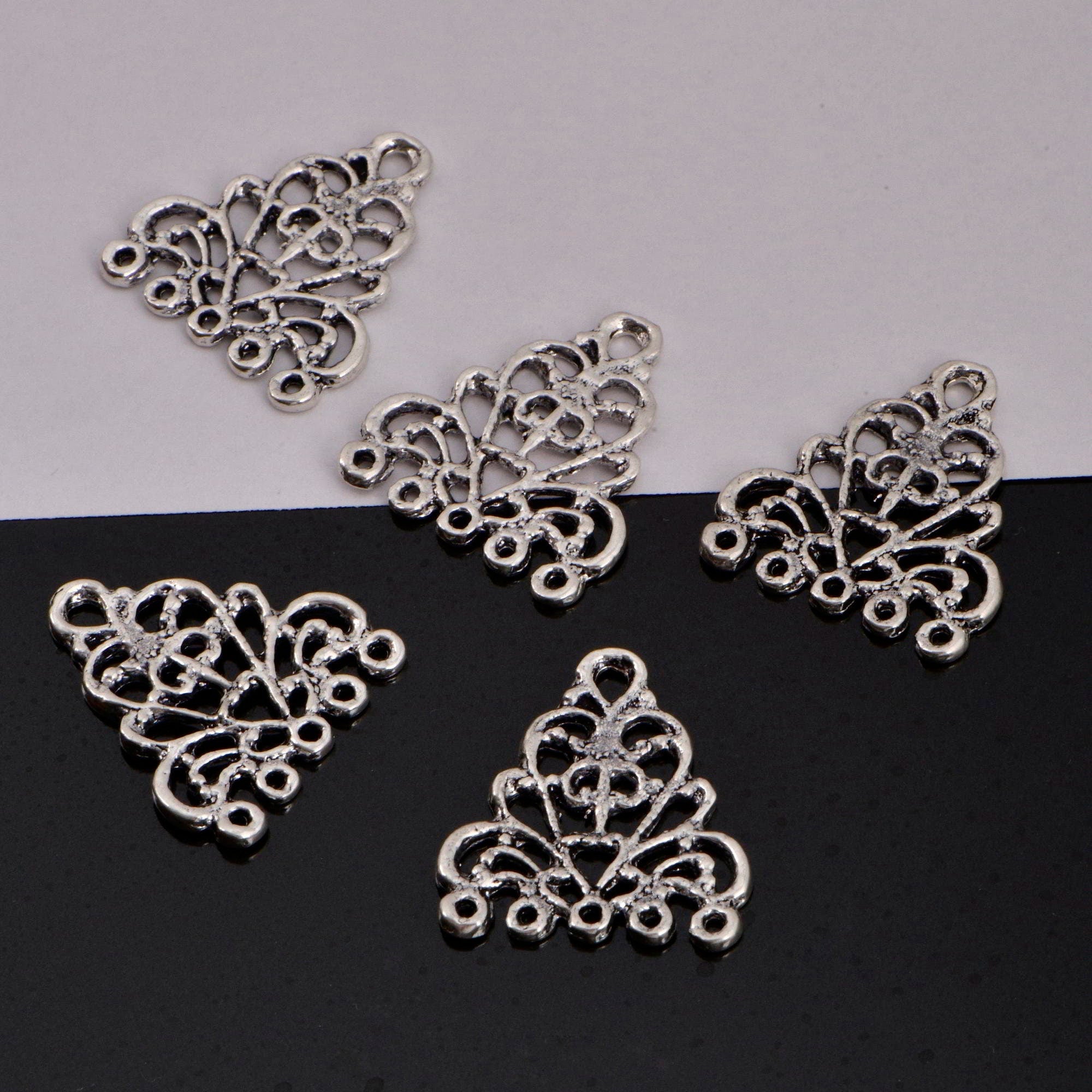 925 Sterling Silver & 24K Gold Vermeil Chandelier Component for Earring, Pendant, Chandelier Connector, Jewelry Finding, SV49/S49