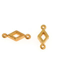 24K Gold Vermeil Rhombus Connector Charms, Rhombus Shape Connector Link, 925 Sterling Silver Connector For Jewelry Making, S51V