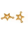 24K Gold Vermeil Star Connector Charms, Star Shape Connector Link, 925 Sterling Silver Connector For Jewelry Making, S52V