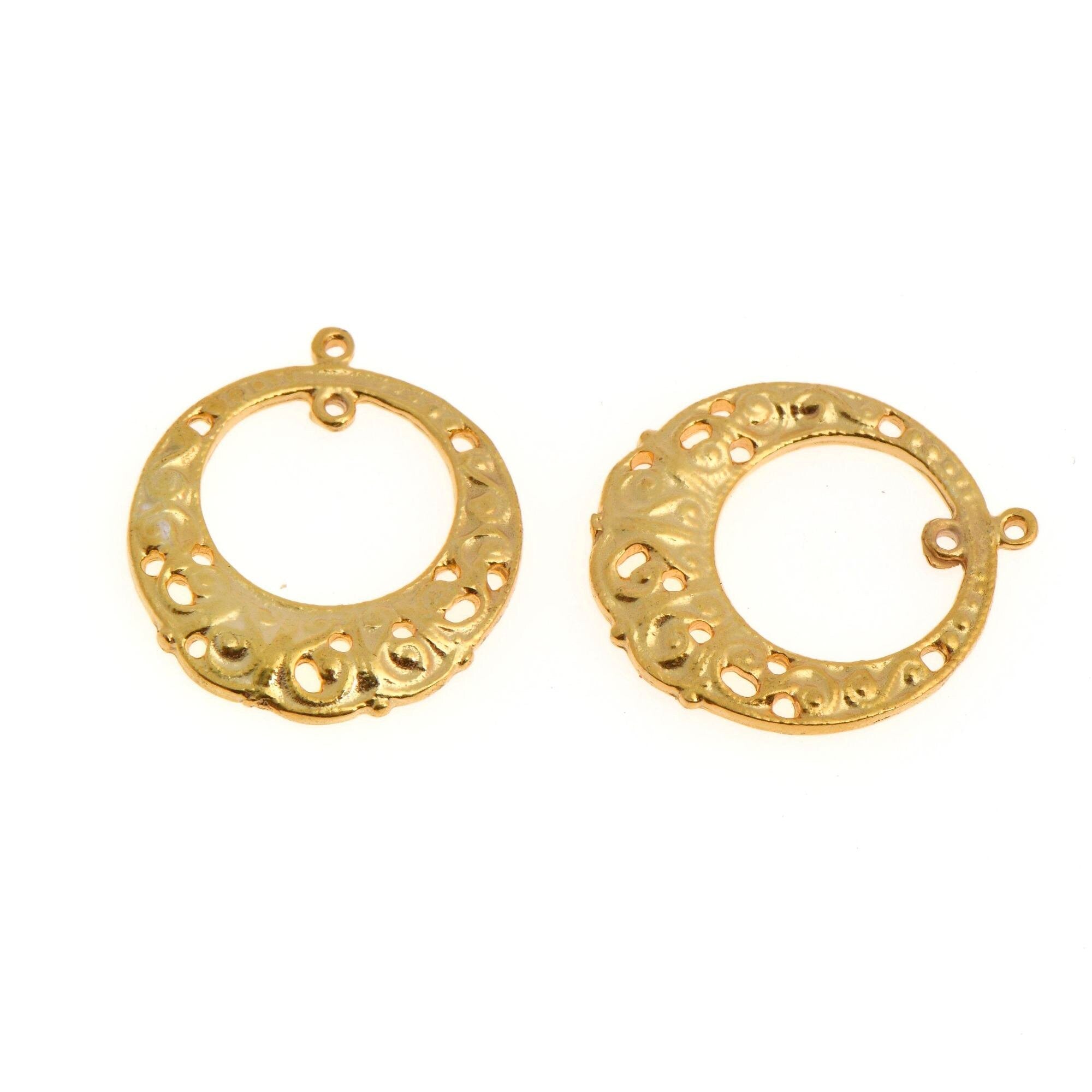 24K Gold Vermeil Chandelier Earring Component, Pendants, Gold Plated 925 Sterling Silver Chandelier Connectors, Jewelry Findings, S53V