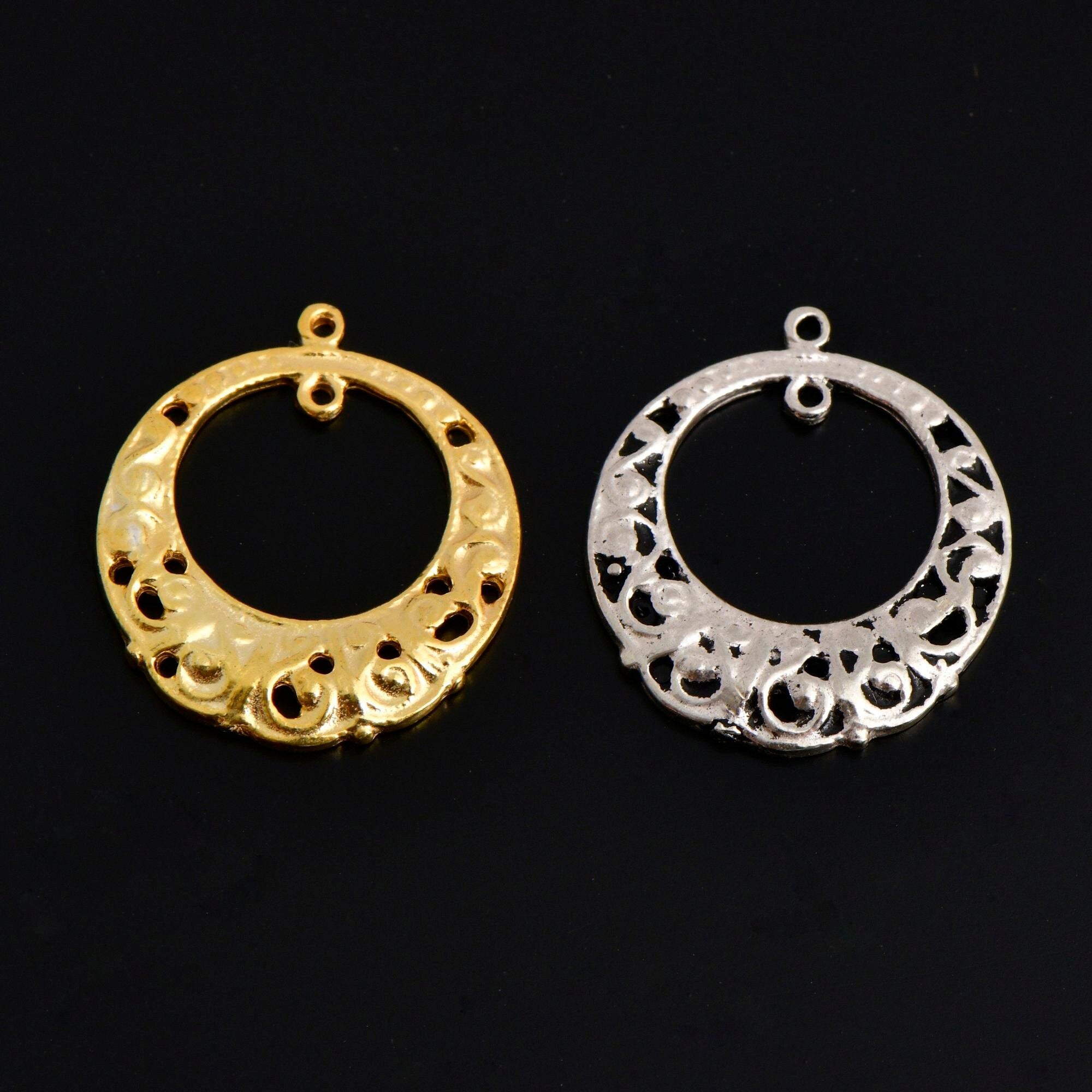 925 Sterling Silver & 24K Gold Vermeil Chandelier Component for Earring, Pendant, Chandelier Connector, Jewelry Finding, SV53/S53