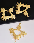 24K Gold Vermeil Chandelier Earring Component, Pendants, Gold Plated 925 Sterling Silver Chandelier Connectors, Jewelry Findings, S54V