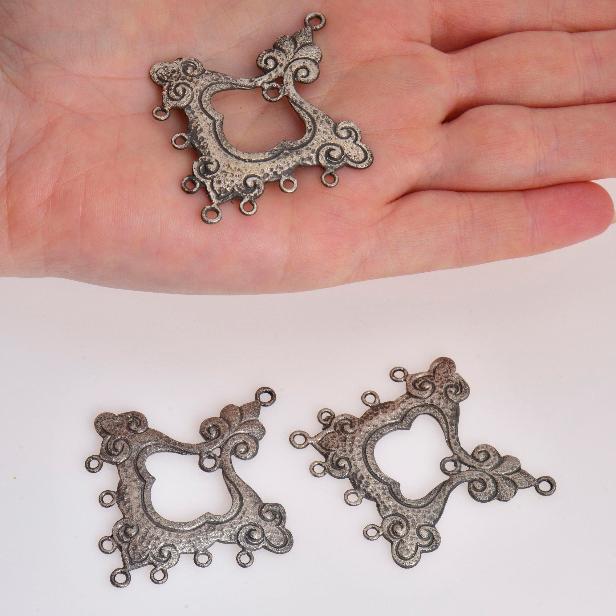 925 Sterling Silver & 24K Gold Vermeil Chandelier Component for Earring, Pendant, Chandelier Connector, Jewelry Finding, SV54/S54