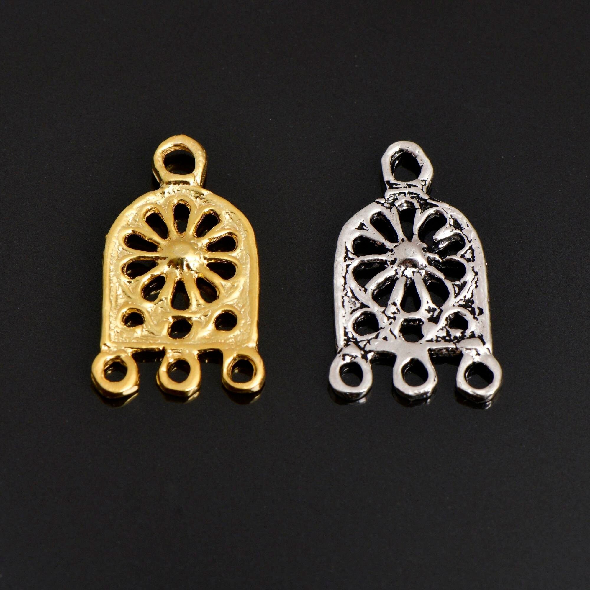 925 Sterling Silver & 24K Gold Vermeil Chandelier Component for Earring, Pendant, Chandelier Connector, Jewelry Finding, SV56/S56