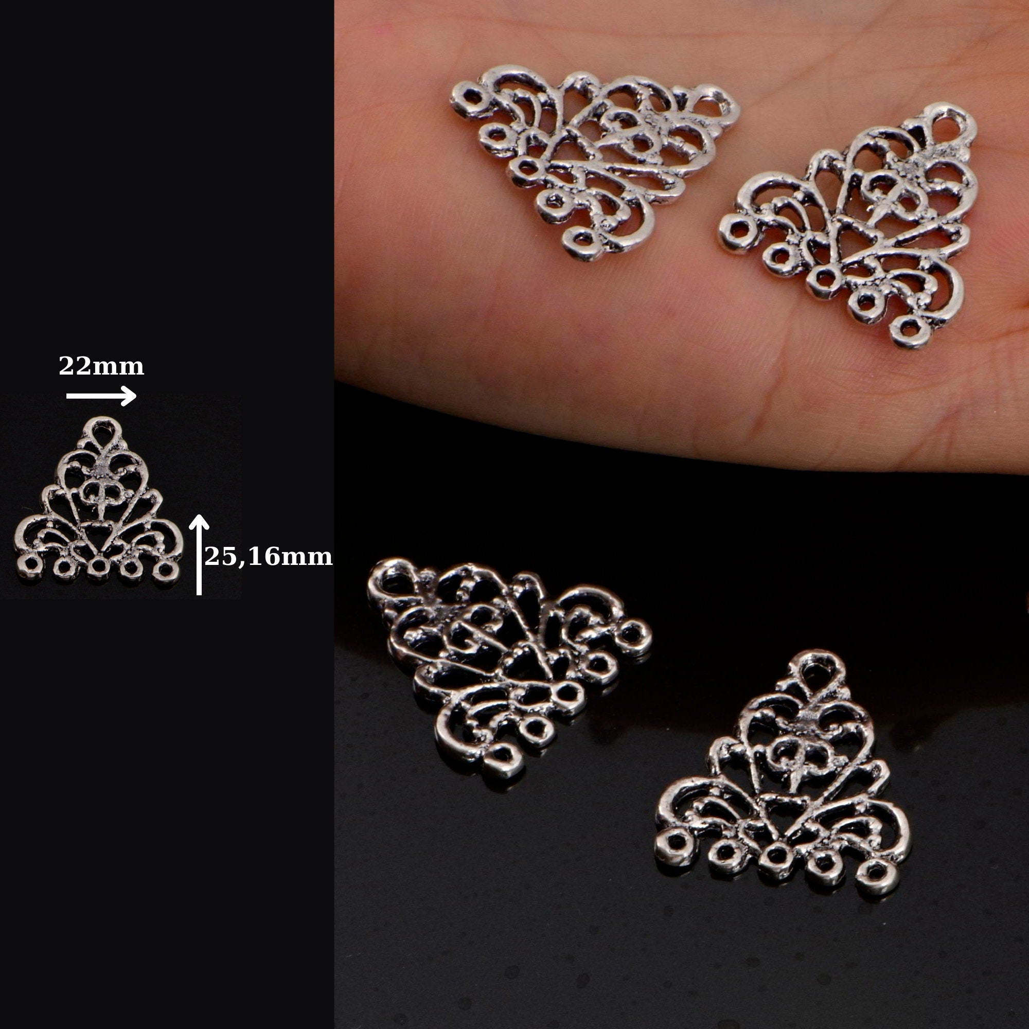 925 Sterling Silver Chandelier Component for Earring, Pendants, Solid Silver Chandelier Connectors, Chandelier Shape Jewelry Findings, S49