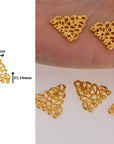 24K Gold Vermeil Chandelier Earring Component, Pendants, Gold Plated 925 Sterling Silver Chandelier Connectors, Jewelry Findings, S49V