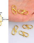 24K Gold Vermeil S Clasps, Antique Silver Hook Clasps, 925 Sterling Silver Connectors in Gold, Jewelry Supplies, Jewelry Findings, VM64C