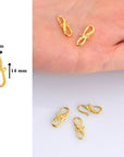 24K Gold Vermeil S Clasps, Antique Silver Hook Clasps, 925 Sterling Silver Connectors in Gold, Jewelry Supplies, Jewelry Findings, VM64A-C