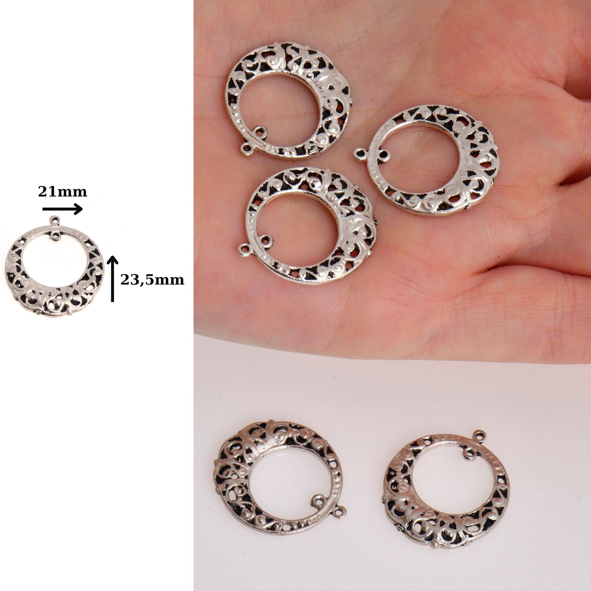 925 Sterling Silver & 24K Gold Vermeil Chandelier Component for Earring, Pendant, Chandelier Connector, Jewelry Finding, SV53/S53