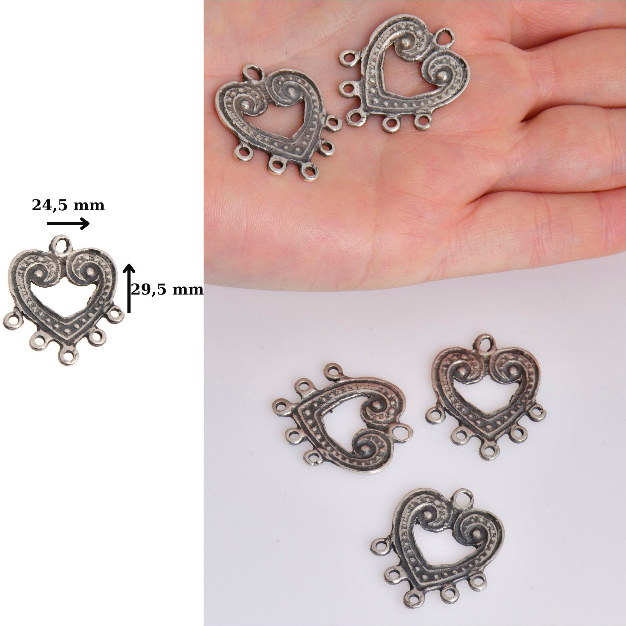 925 Sterling Silver Chandelier Component for Earring, Pendants, Solid Silver Chandelier Connectors, Chandelier Shape Jewelry Findings, S55