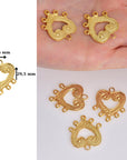 925 Sterling Silver & 24K Gold Vermeil Chandelier Component for Earring, Pendant, Chandelier Connector, Jewelry Finding, SV55/S55