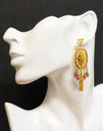 24K Gold Vermeil Chandelier Earring Component, Pendants, Gold Plated 925 Sterling Silver Chandelier Connectors, Jewelry Findings, S46V