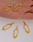 24K Gold Vermeil Chandelier Component for Earring, Pendants, 925 Sterling Silver Chandelier Connectors, Jewelry Findings, SV2