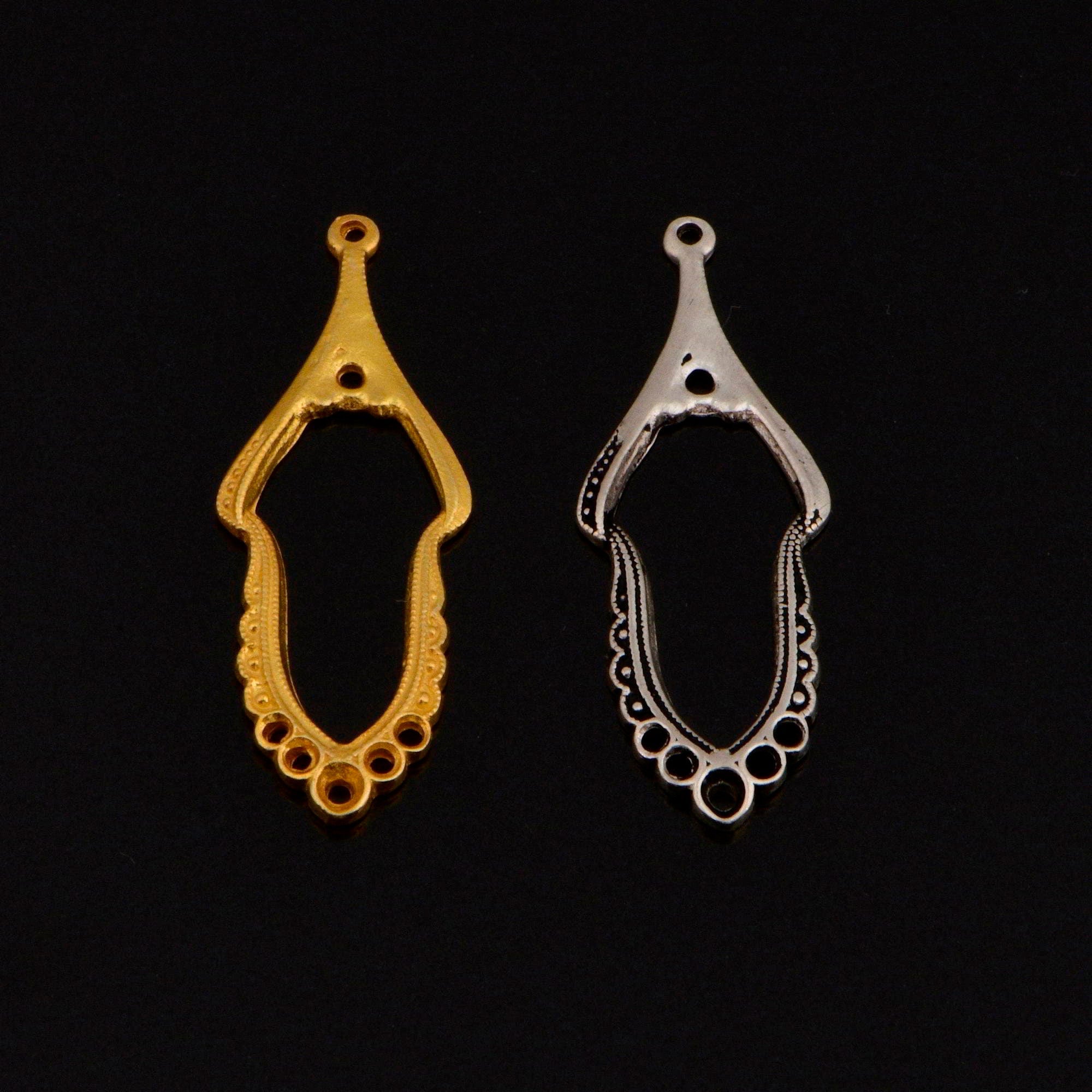 925 Sterling Silver & 24K Gold Vermeil Chandelier Component for Earring, Pendants, Chandelier Connector, Jewelry Findings, SV2/S2