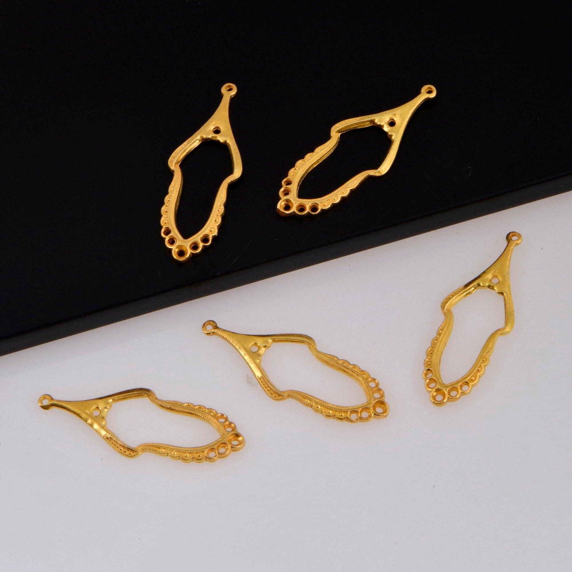 925 Sterling Silver & 24K Gold Vermeil Chandelier Component for Earring, Pendants, Chandelier Connector, Jewelry Findings, SV2/S2