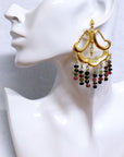 24K Gold Vermeil Chandelier Earring Component, Pendants, Gold Plated 925 Sterling Silver Chandelier Connectors, Jewelry Findings, S50V