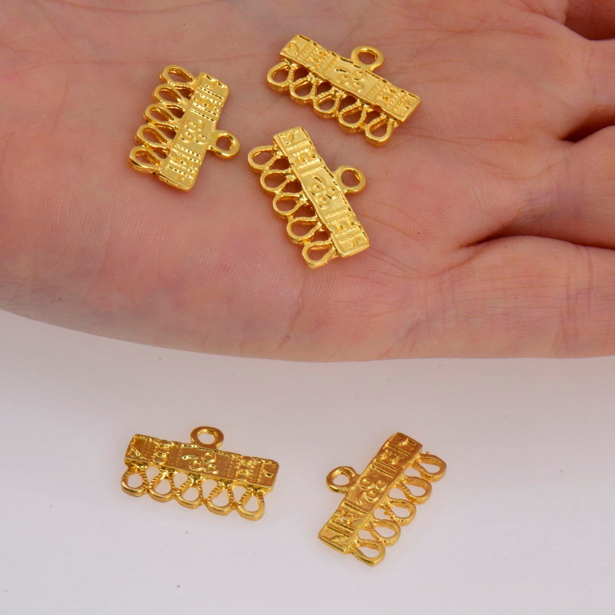 24K Gold Vermeil Chandelier Component for Earring, Pendants, 925 Sterling Silver Chandelier Connectors, Jewelry Findings, S5V