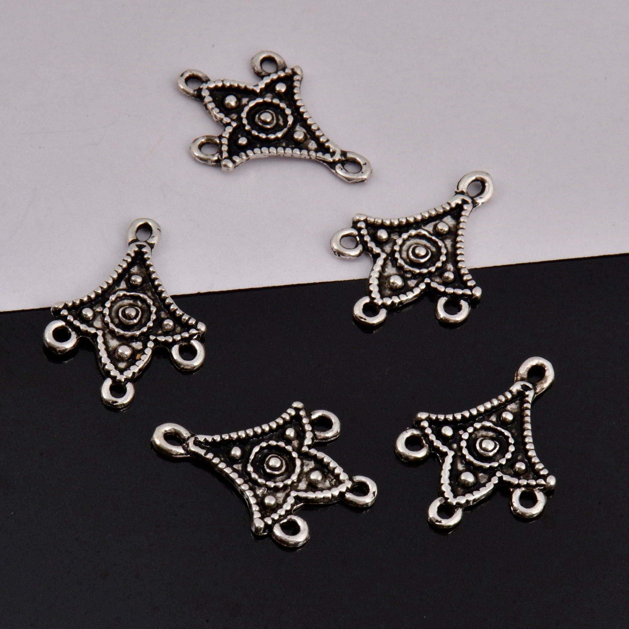 925 Sterling Silver & 24K Gold Vermeil Chandelier Component for Earring, Pendants, Chandelier Connector, Jewelry Findings, SV7/S7