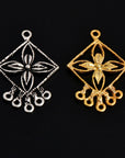 925 Sterling Silver & 24K Gold Vermeil Chandelier Component for Earring, Pendants, Chandelier Connector, Jewelry Findings, SV8/S8