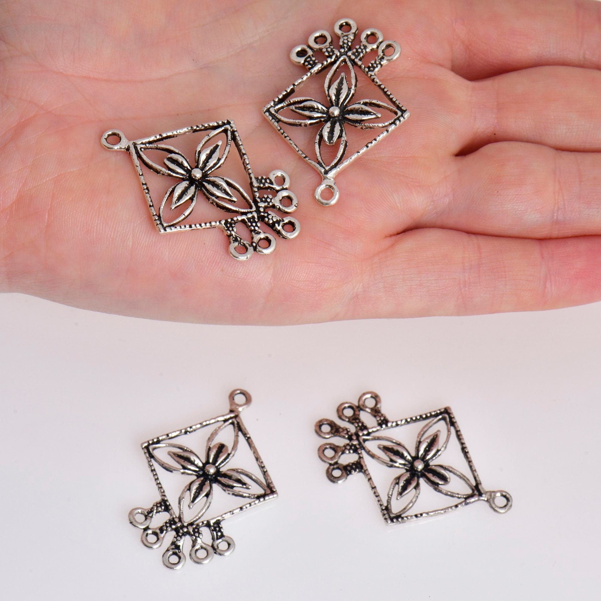 925 Sterling Silver & 24K Gold Vermeil Chandelier Component for Earring, Pendants, Chandelier Connector, Jewelry Findings, SV8/S8