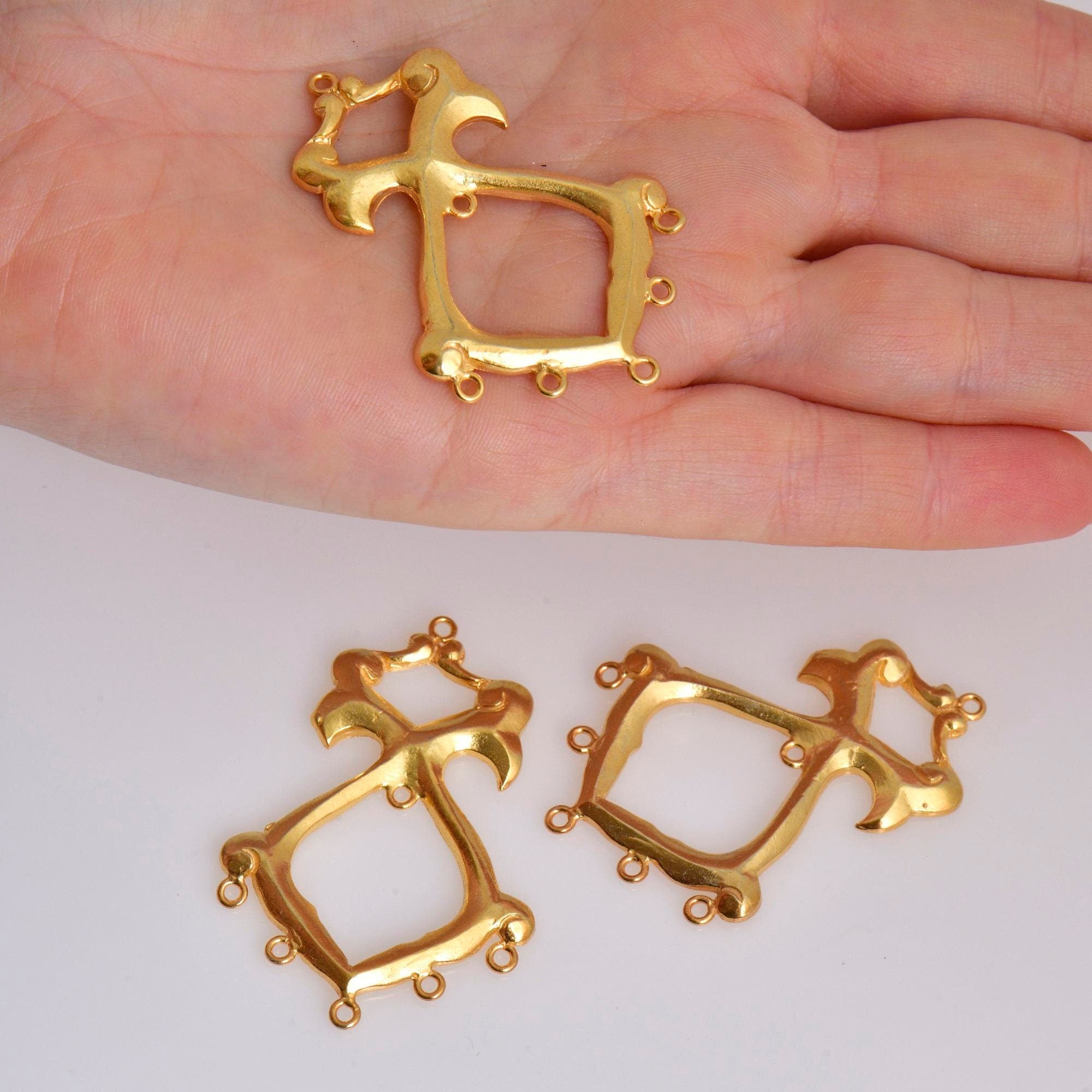 925 Sterling Silver Chandelier Component for Earring, Pendants, 24K Gold Vermeil Chandelier Connectors, Jewelry Findings, S9V