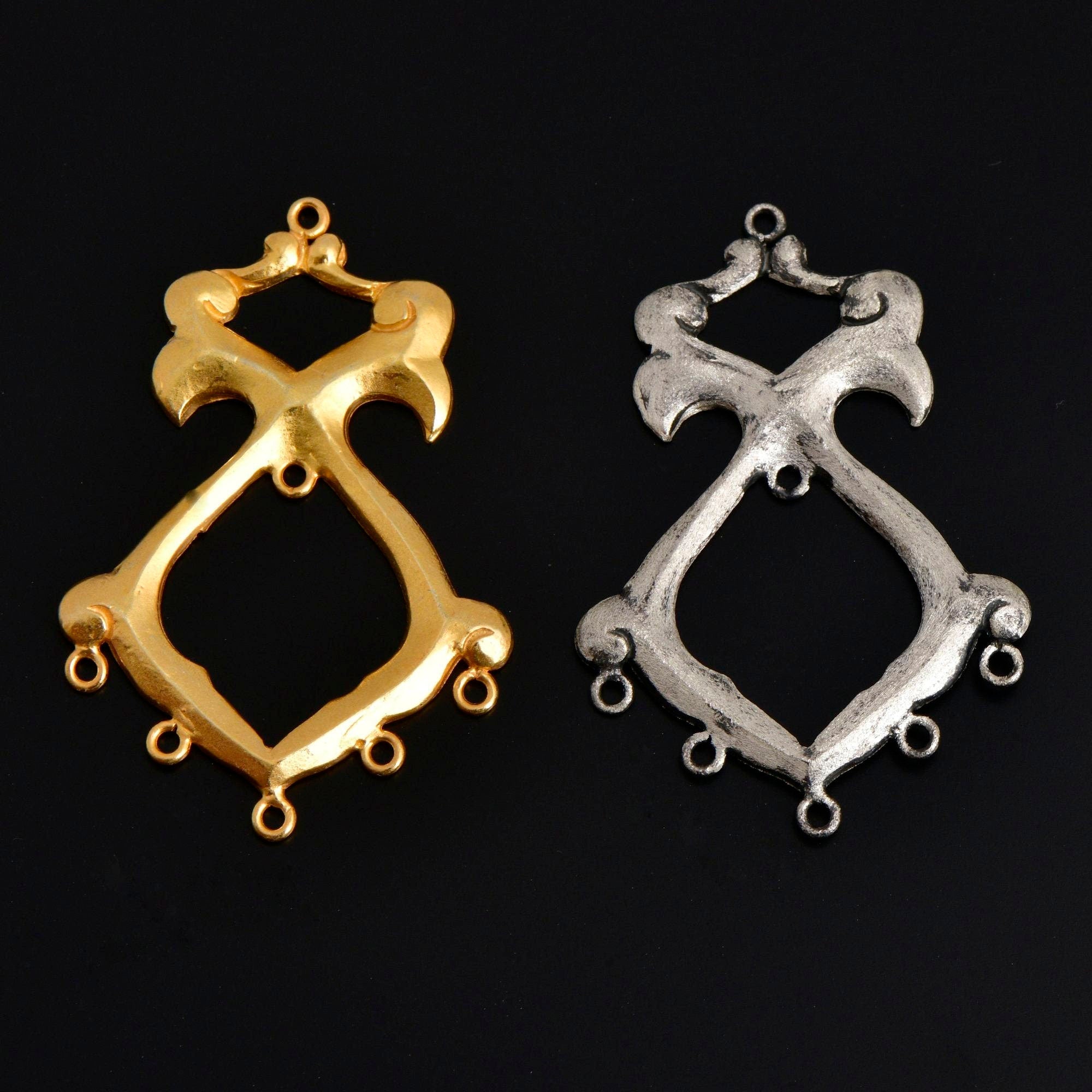 925 Sterling Silver & 24K Gold Vermeil Chandelier Component for Earring, Pendants, Chandelier Connector, Jewelry Findings, SV9/S9