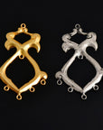 925 Sterling Silver & 24K Gold Vermeil Chandelier Component for Earring, Pendants, Chandelier Connector, Jewelry Findings, SV9/S9