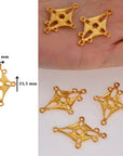 925 Sterling Silver Chandelier Component for Earring, Pendants, 24K Gold Vermeil Chandelier Connectors, Jewelry Findings, S3V