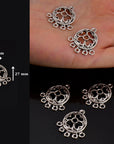 925 Sterling Silver Chandelier Component for Earring, Pendants, Solid Silver Chandelier Connectors, Chandelier Shape Jewelry Findings, S4