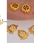 925 Sterling Silver & 24K Gold Vermeil Chandelier Component for Earring, Pendants, Chandelier Connector, Jewelry Findings, SV4/S4