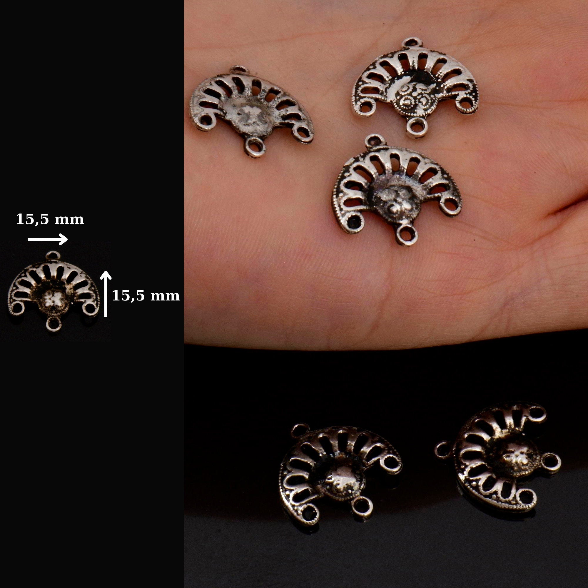 925 Sterling Silver & 24K Gold Vermeil Chandelier Component for Earring, Pendants, Chandelier Connector, Jewelry Findings, SV6/S6